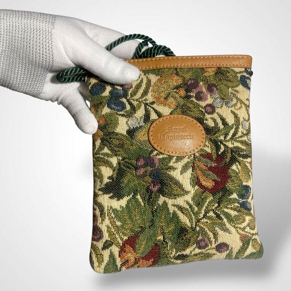 Royal Tapisserie Tapestry Purse Crossbody Shoulder Bag Fabric Lined Floral 6x7" - Picture 4 of 7